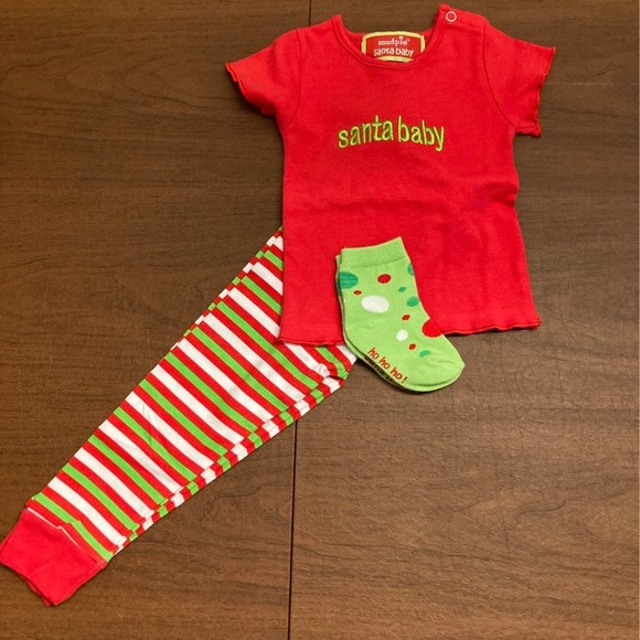 Mud pie pj set 0-6m - Picture 1 of 5